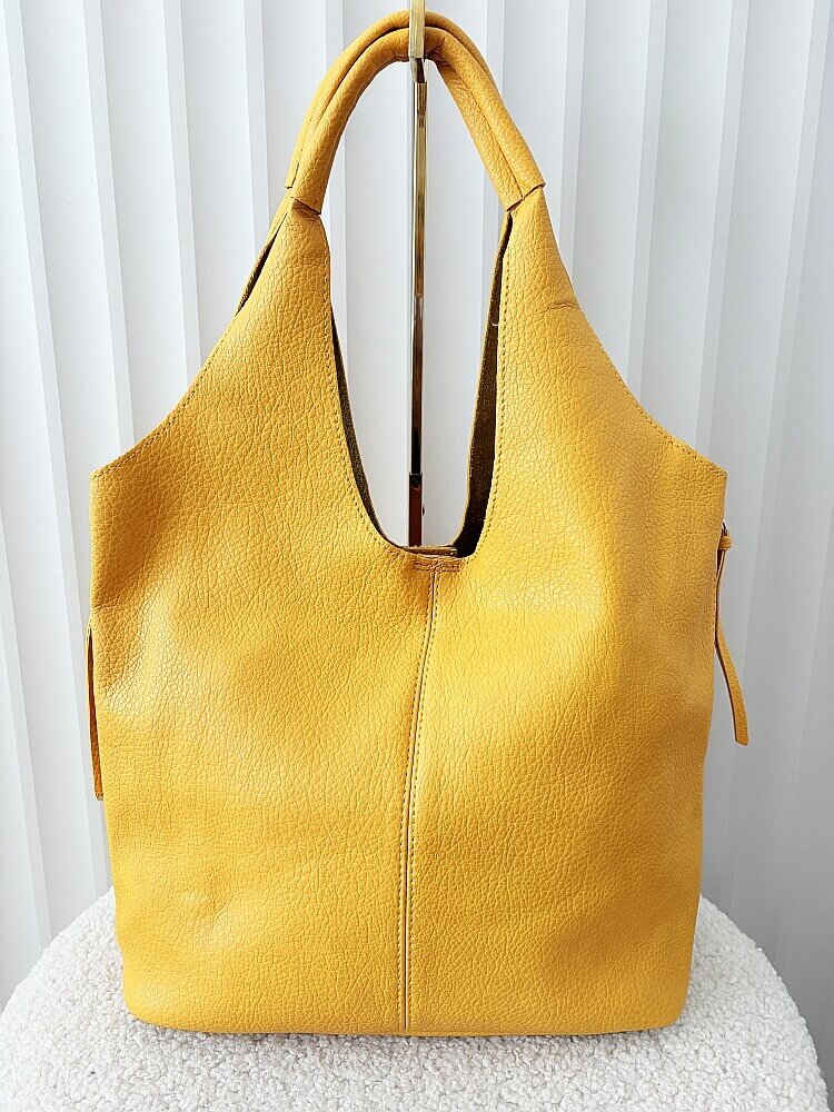 Maxfly torebka shopper na ramię i listonoszka 2w1 żółta