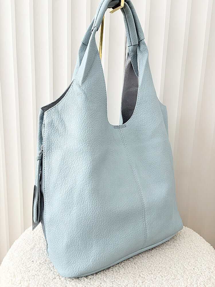 Maxfly torebka shopper na ramię i listonoszka 2w1 jasnoniebieska