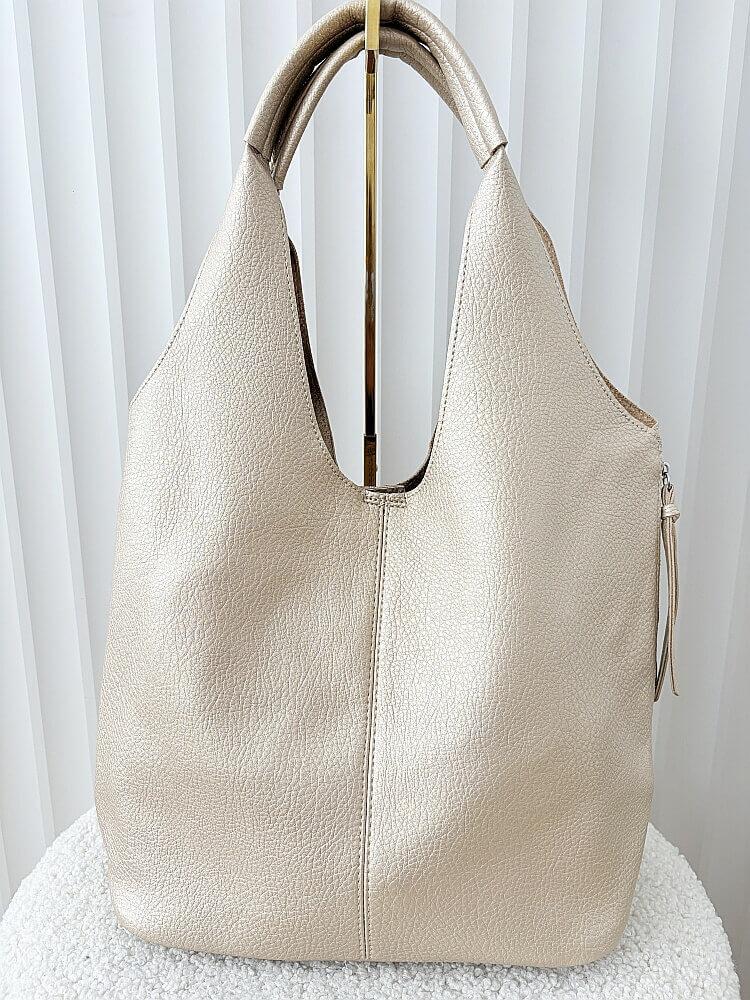 Maxfly torebka shopper na ramię i listonoszka 2w1 złota