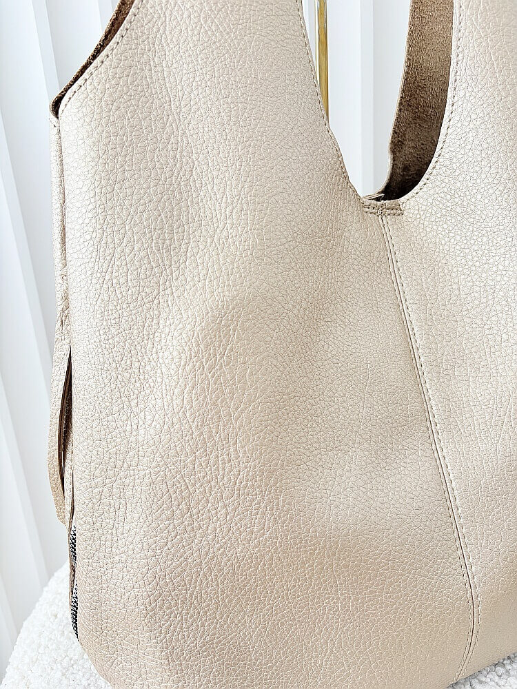 Maxfly torebka shopper na ramię i listonoszka 2w1 złota