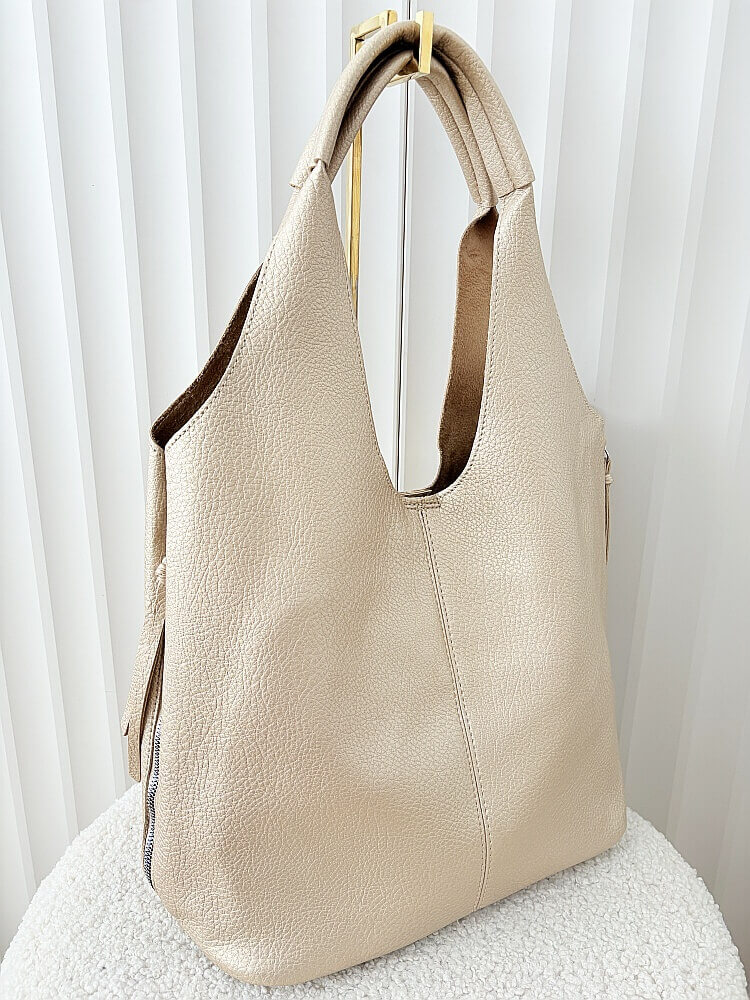 Maxfly torebka shopper na ramię i listonoszka 2w1 złota