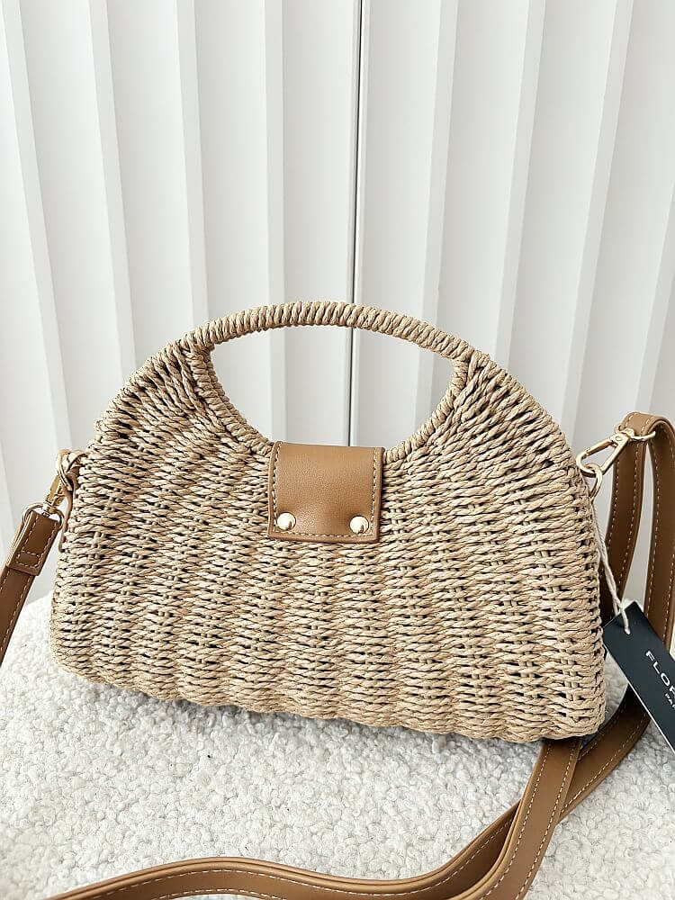 Flora&Co torebka kuferek koszyk beżowy z beżowym