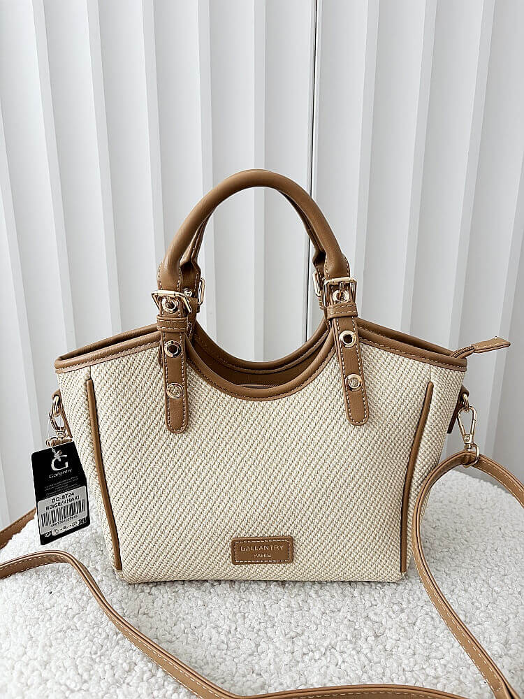 Gallantry torebka mini shopper beżowa plecionka