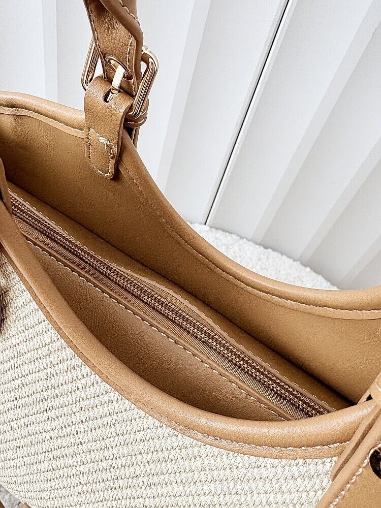 Gallantry torebka mini shopper beżowa plecionka