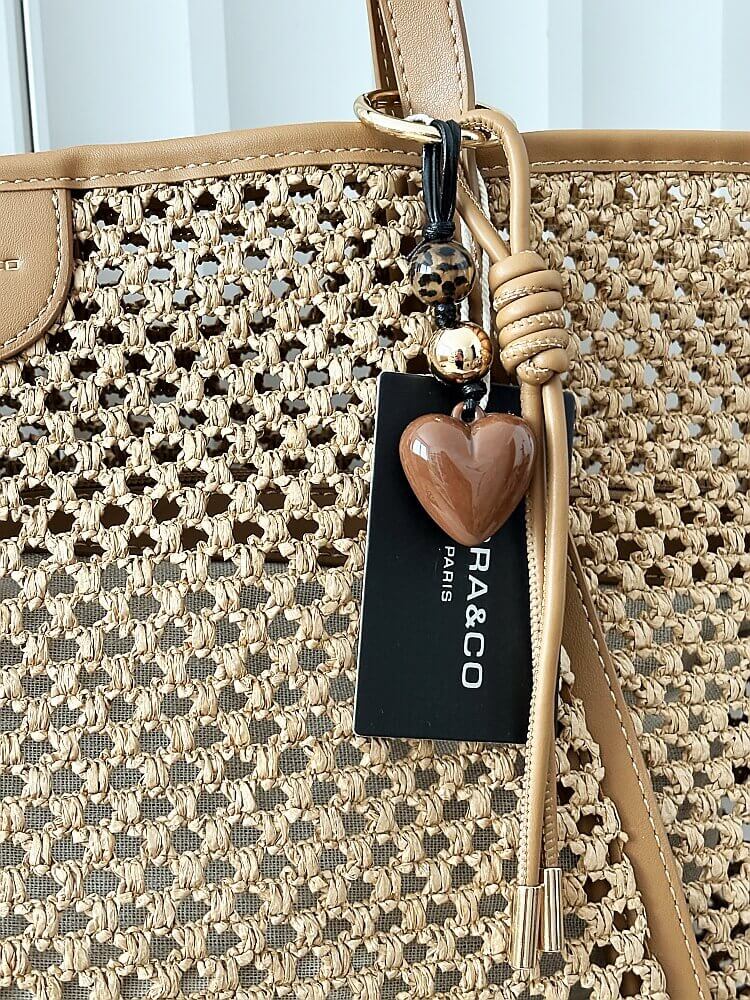 Flora&Co torebka shopper koszyk ciemnobeżowa