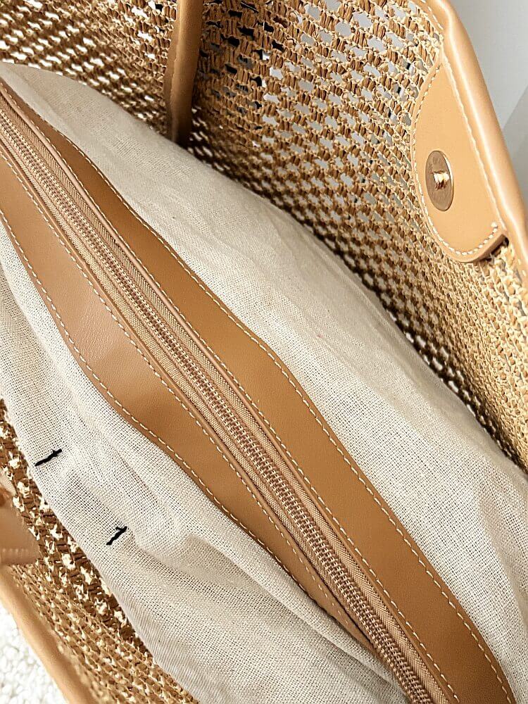 Flora&Co torebka shopper koszyk ciemnobeżowa