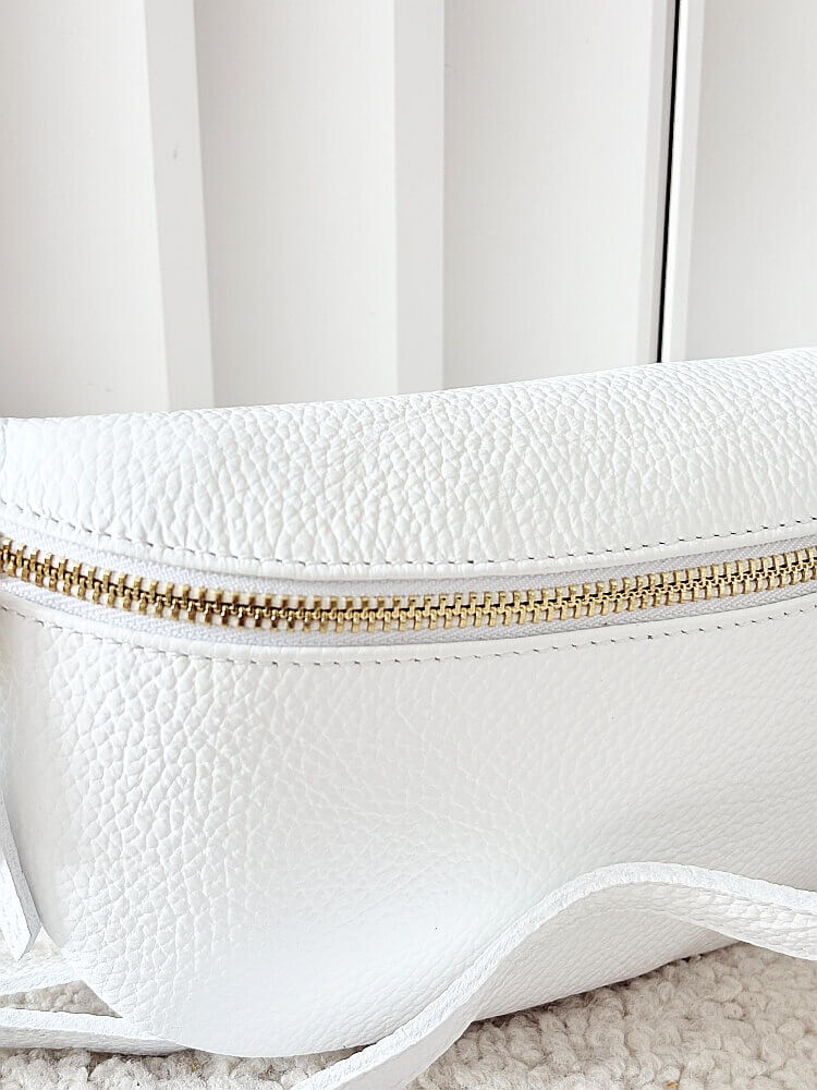 Laura Biaggi torebka nerka skórzana biała