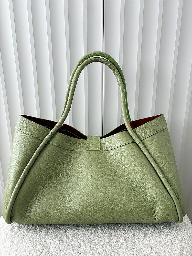 Laura Biaggi torebka shopper skórzana zielona