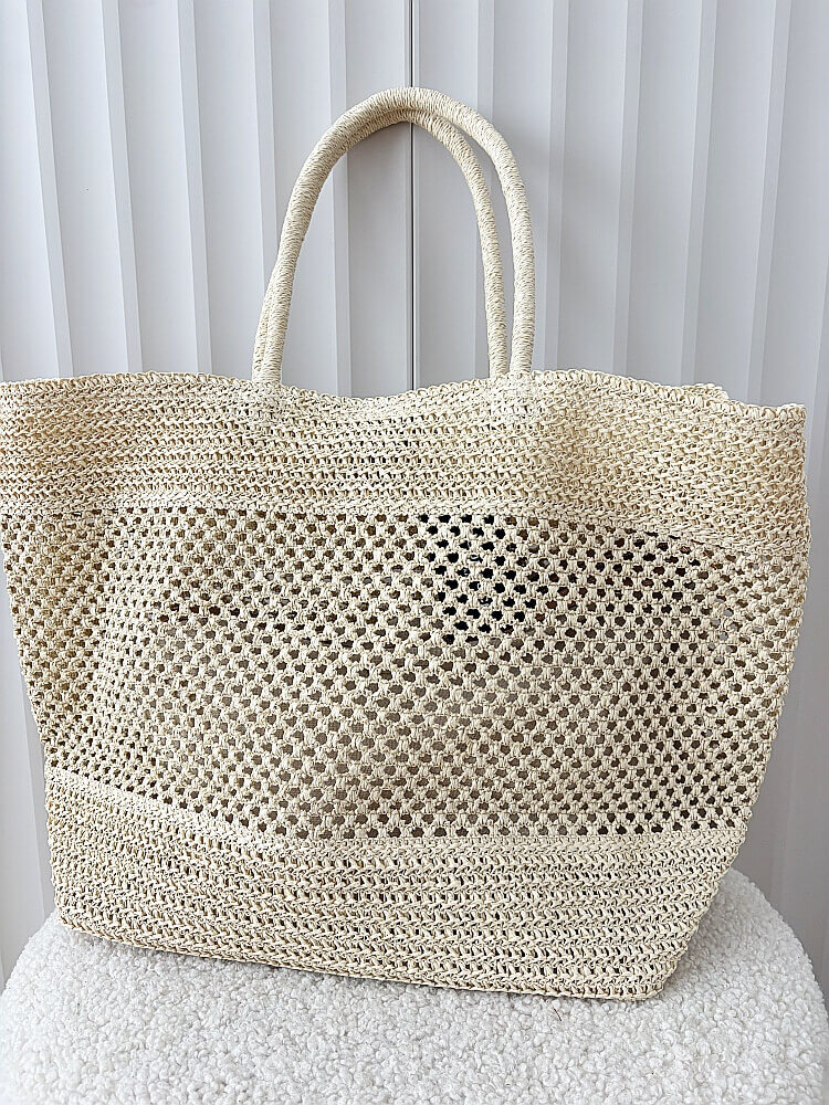 Flora&Co torebka shopper koszyk jasnobeżowa