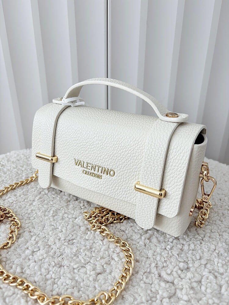 Valentino Creations torebka mini listonoszka jasnobeżowa
