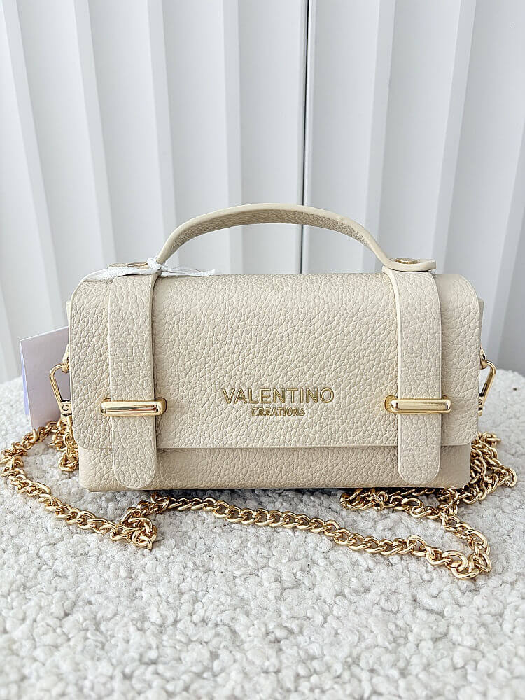 Valentino Creations torebka mini listonoszka beżowa