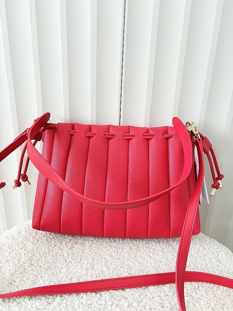 Valentino Creations torebka listonoszka czerwona z przeszyciami