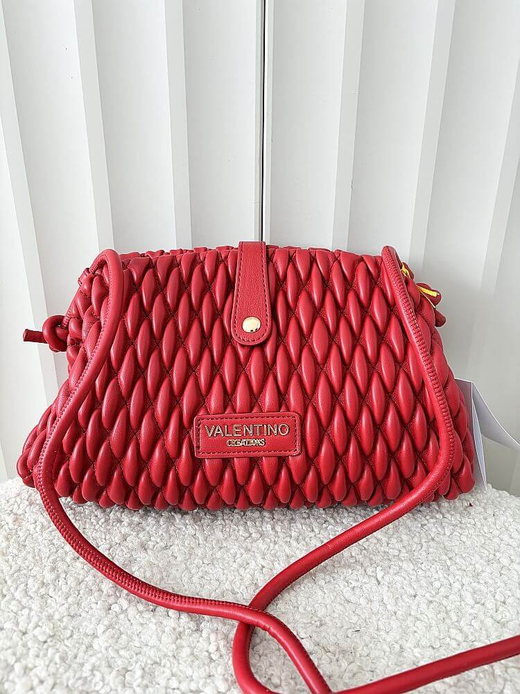 Valentino Creations torebka listonoszka czerwona plecionka
