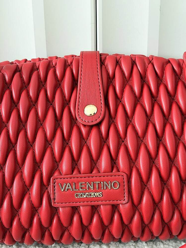 Valentino Creations torebka listonoszka czerwona plecionka