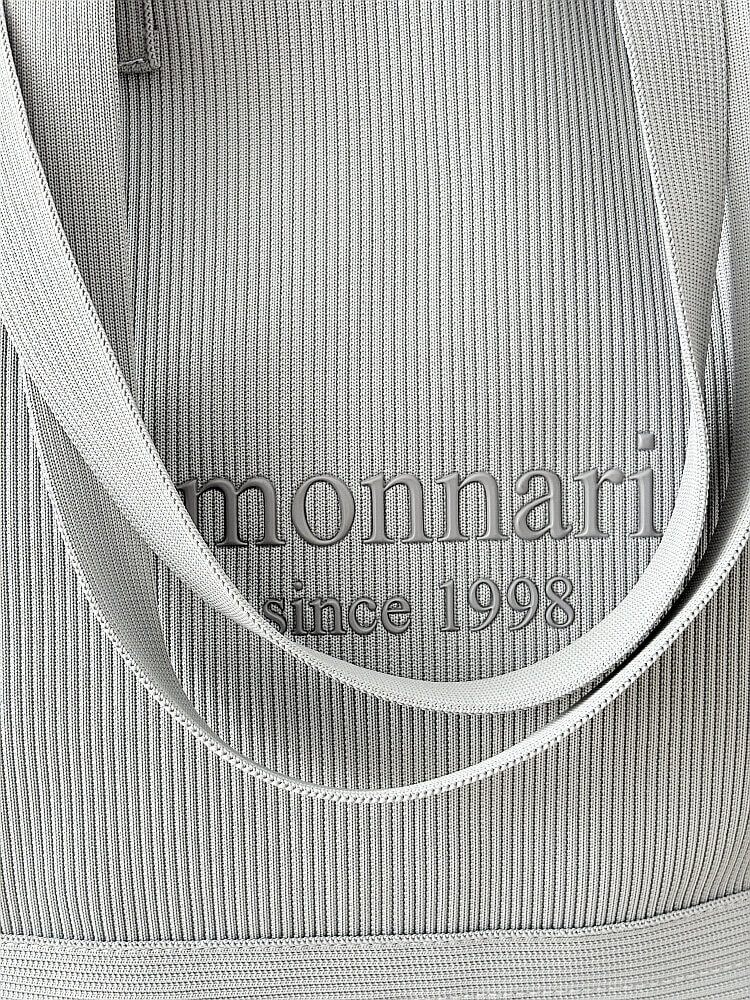 Monnari torebka shopper szara materiałowa logowana