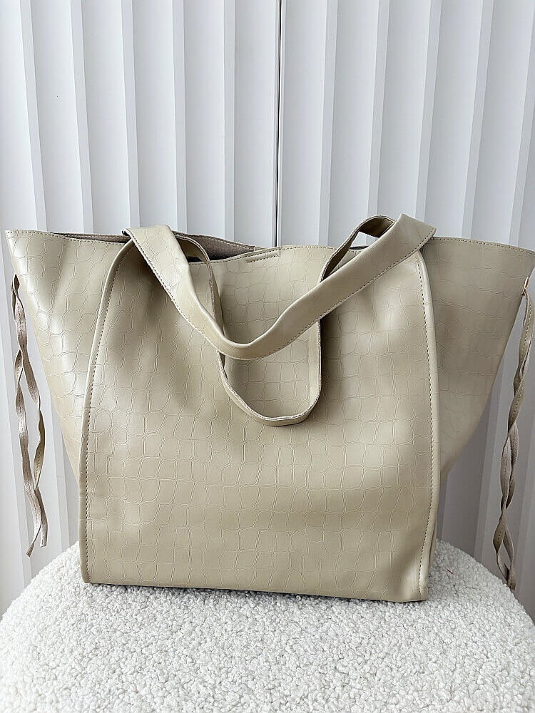 Monnari torba shopper na ramię beżowa design