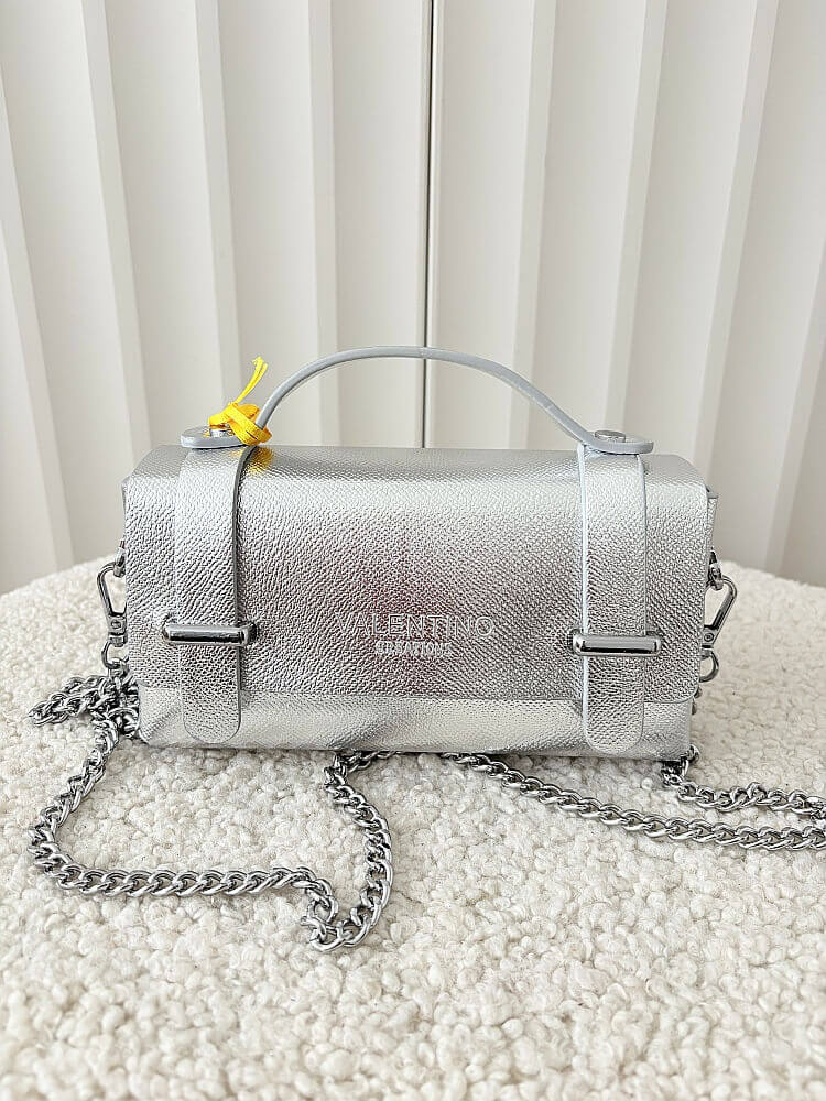 Valentino Creations torebka mini listonoszka srebrna