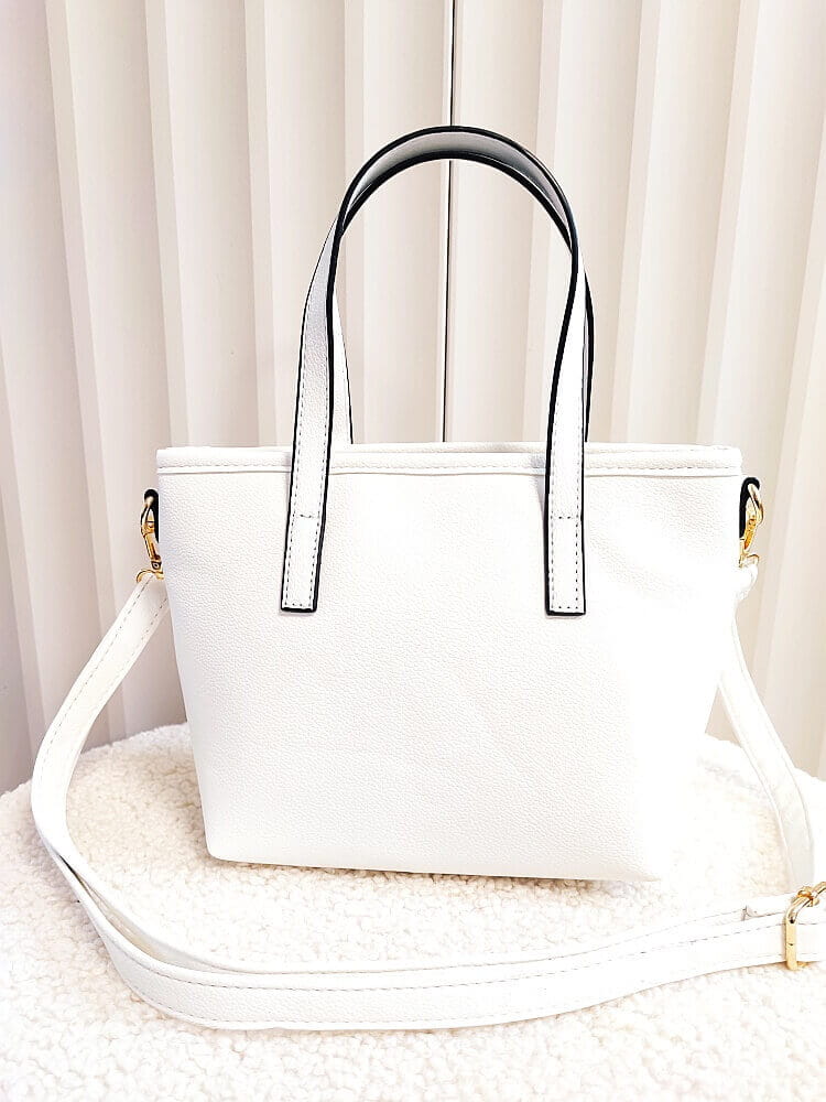 OUTLET Pierre Cardin torba 2w1 shopper i mini shopper biała
