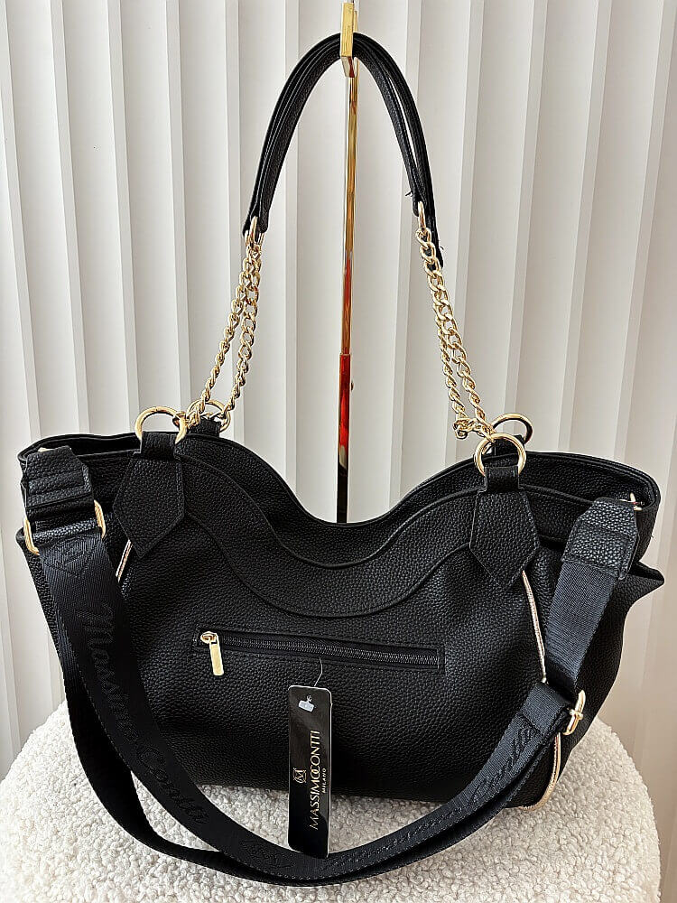 OUTLET Massimo Contti torba shopper na ramię czarna