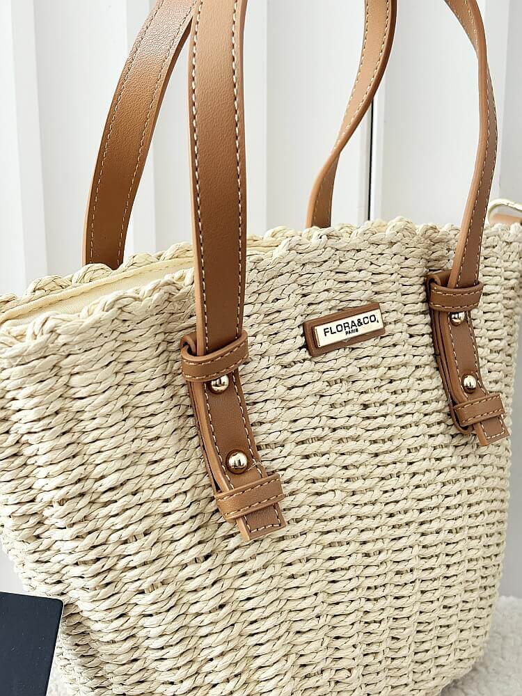 Flora&Co torebka mini shopper koszyk beżowa