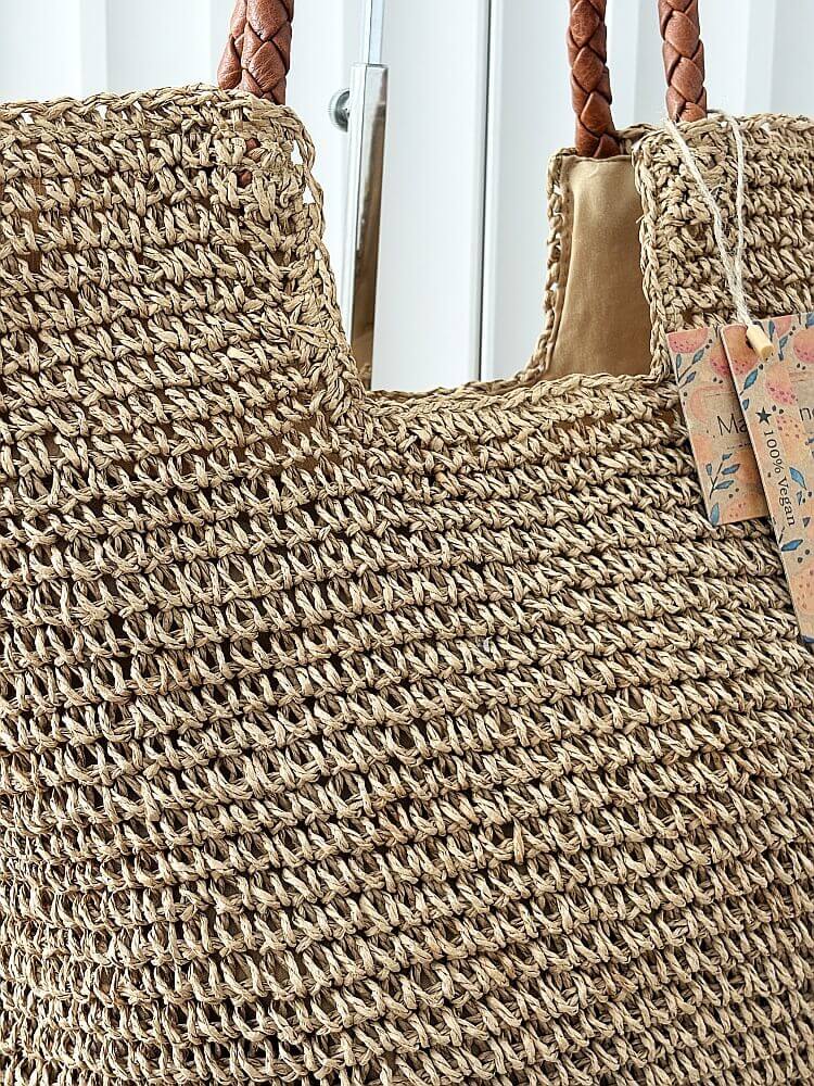 Mandoline torebka shopper koszyk na ramię ciemnobeżowa