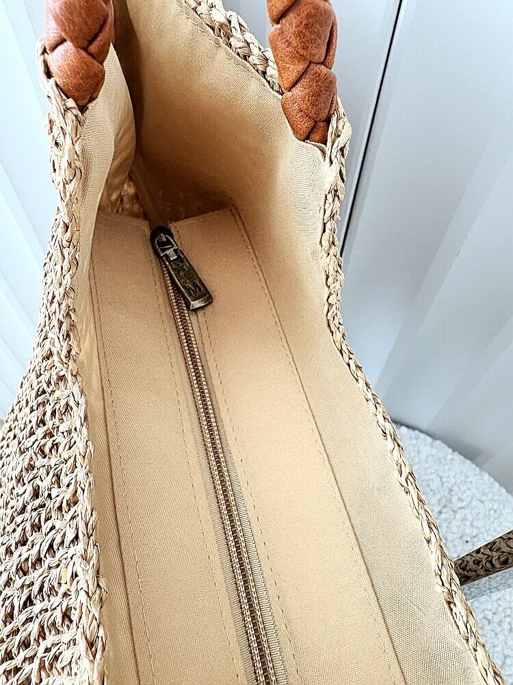 Mandoline torebka shopper koszyk na ramię ciemnobeżowa
