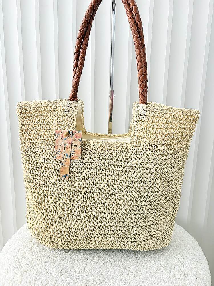 Mandoline torebka shopper koszyk na ramię beżowa