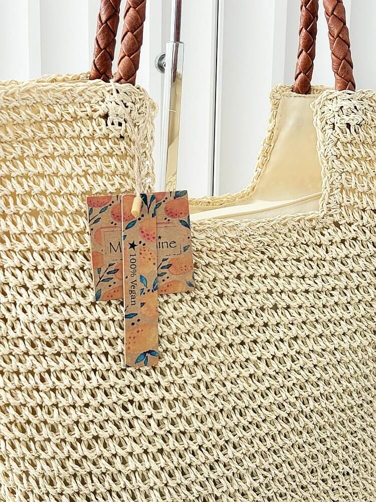 Mandoline torebka shopper koszyk na ramię beżowa