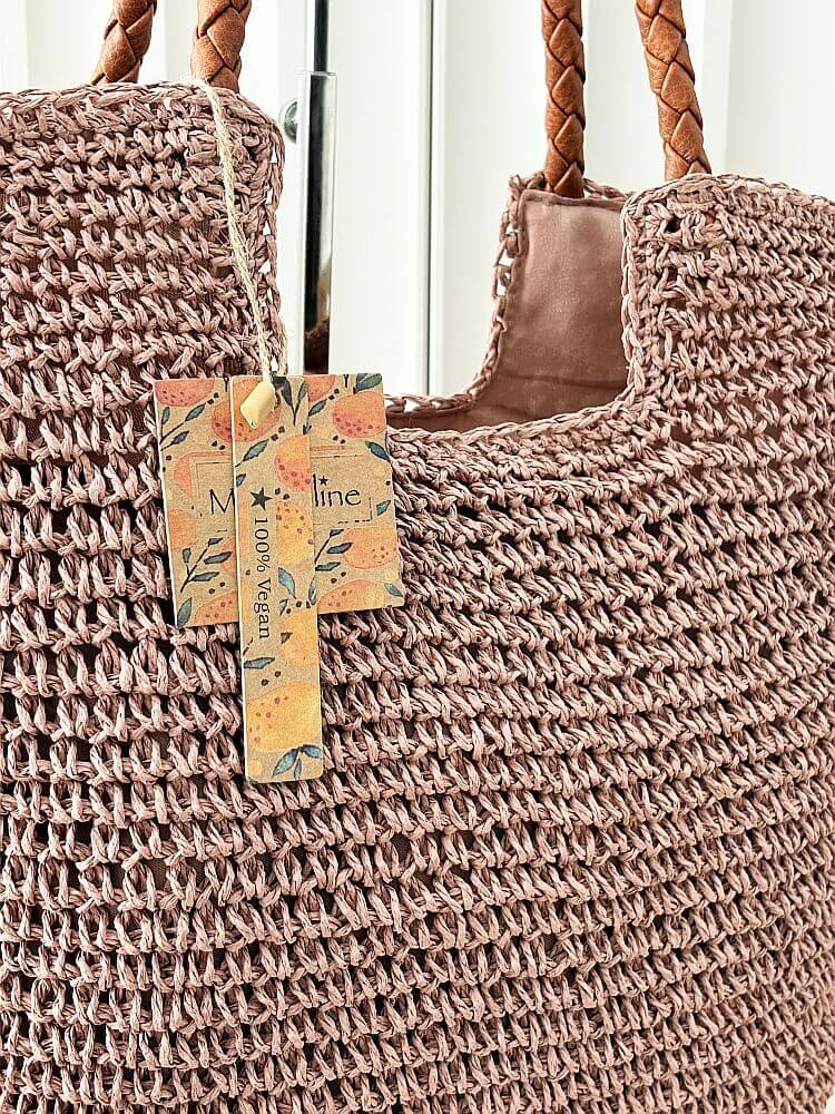 Mandoline torebka shopper koszyk na ramię różowa