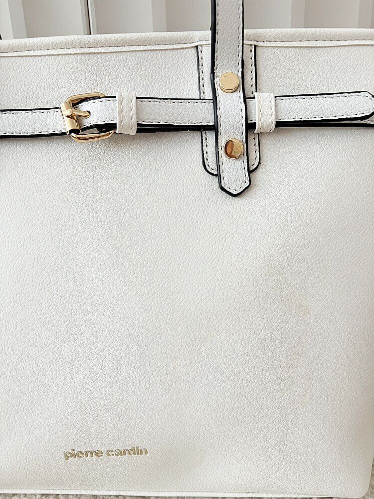 OUTLET Pierre Cardin torba 2w1 shopper i mini shopper biała