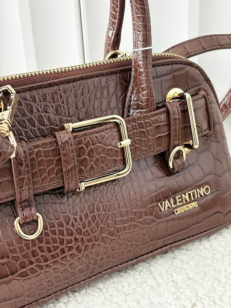 Valentino Creations torebka kuferek brązowa design