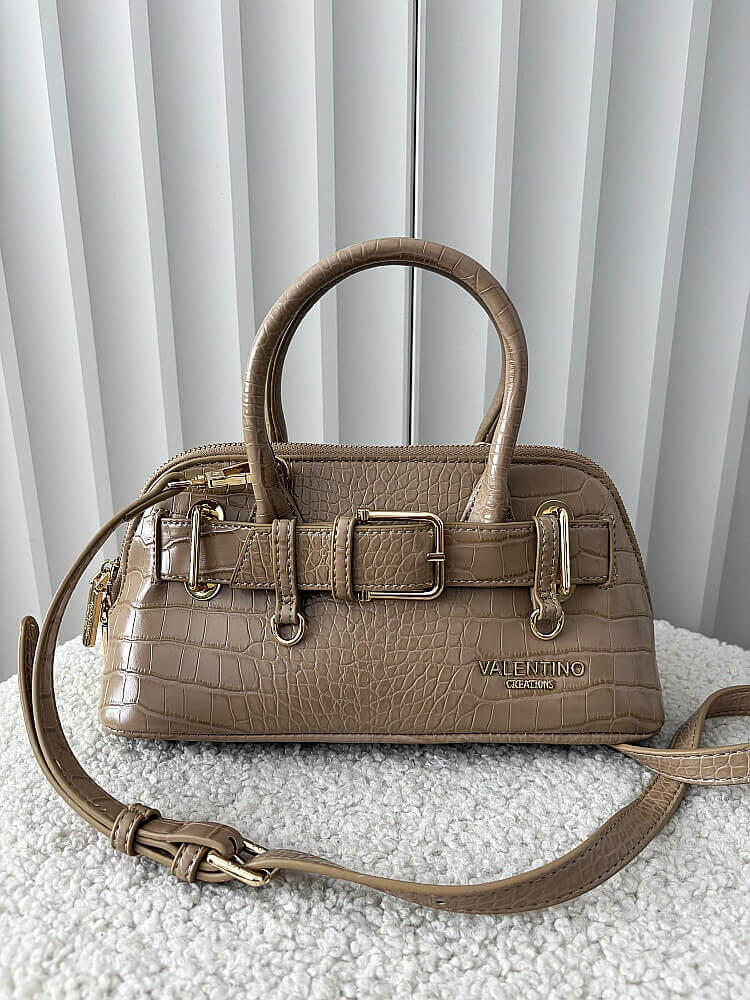 Valentino Creations torebka kuferek beżowa design