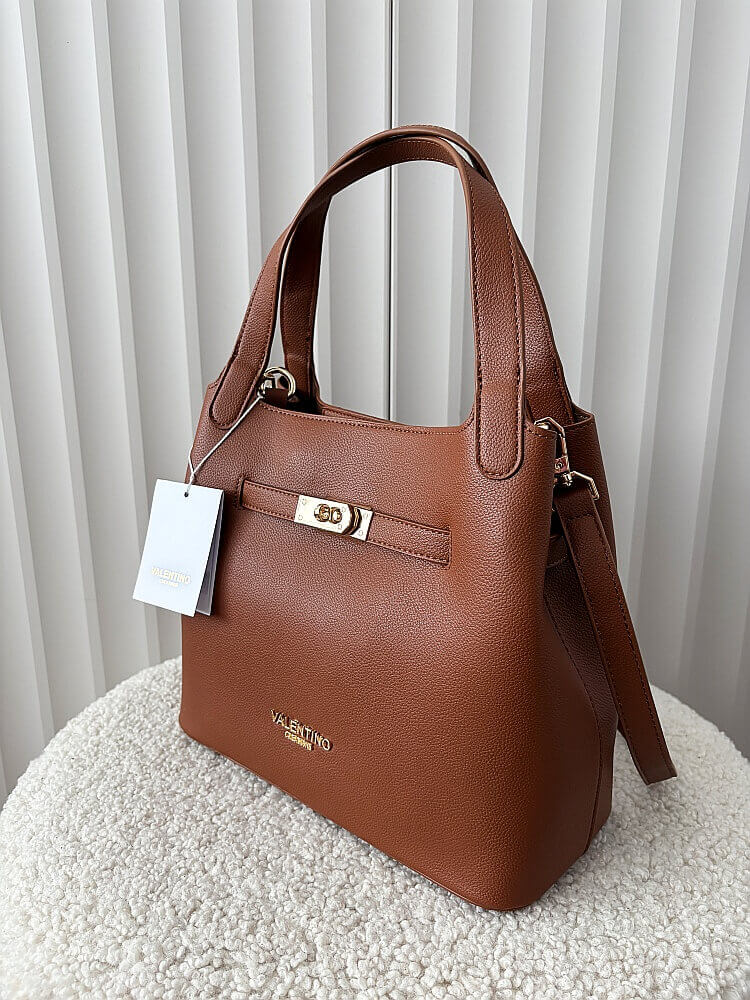 Valentino Creations torebka shopperka camelowa
