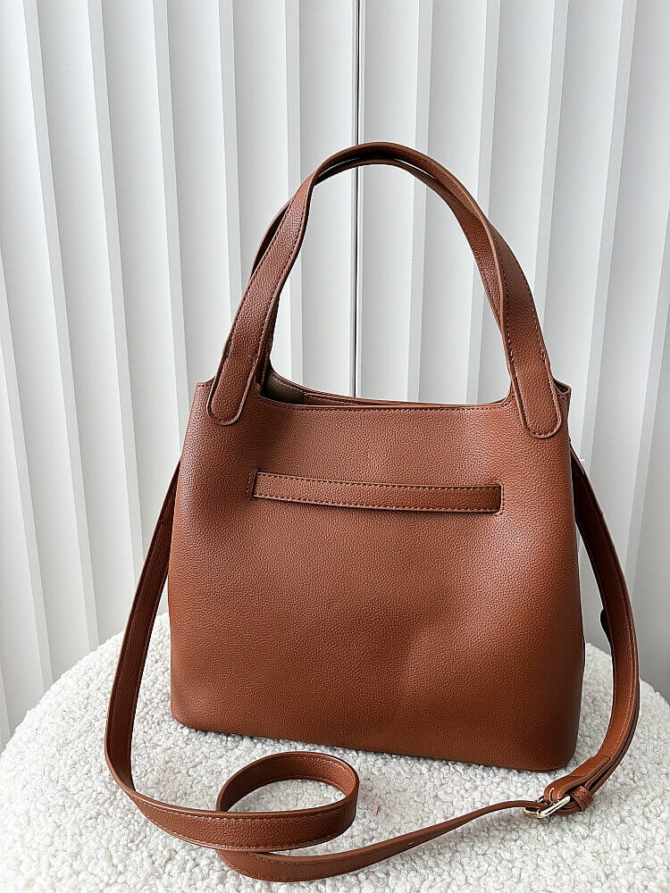 Valentino Creations torebka shopperka camelowa