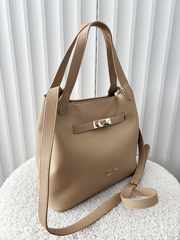 Valentino Creations torebka shopperka beżowa