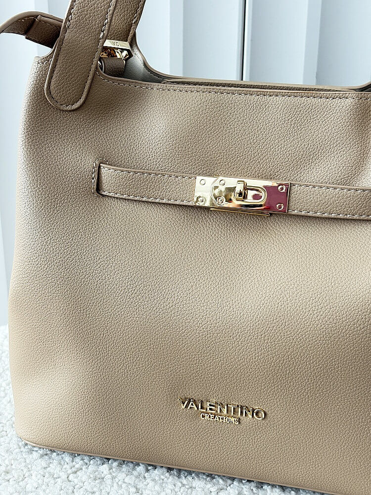 Valentino Creations torebka shopperka beżowa
