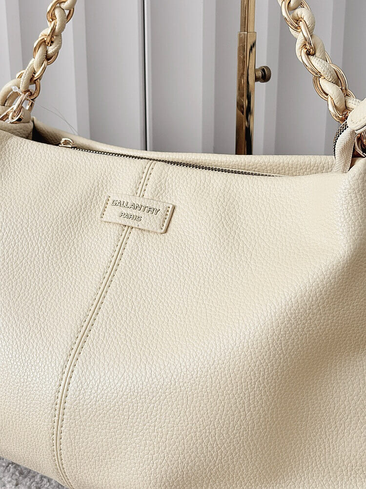 Gallantry torba shopper z przeszyciem na ramię żółta