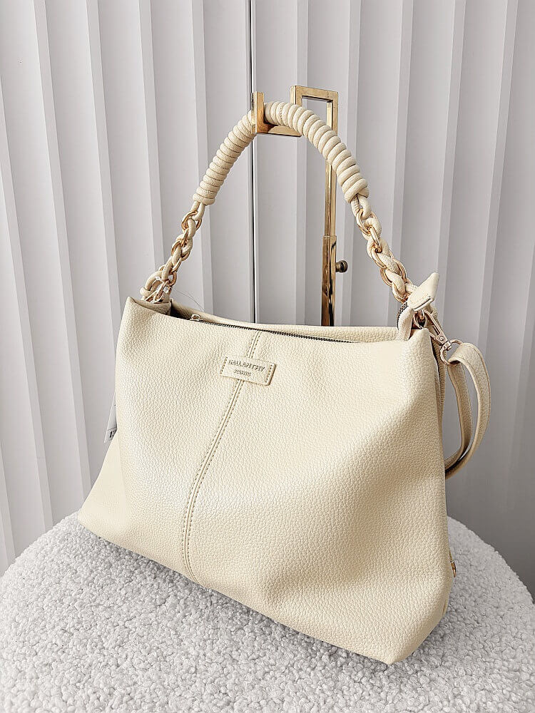Gallantry torba shopper z przeszyciem na ramię żółta
