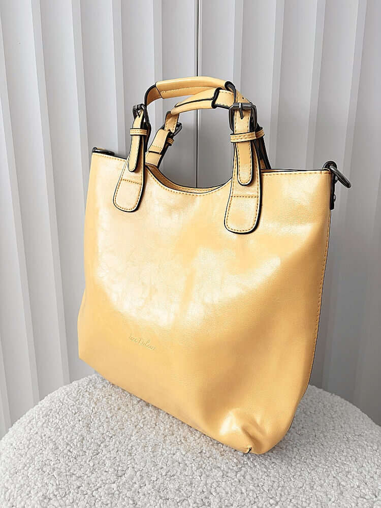Ines Delaure torebka shopper żółta