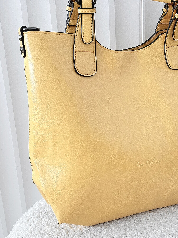 Ines Delaure torebka shopper żółta