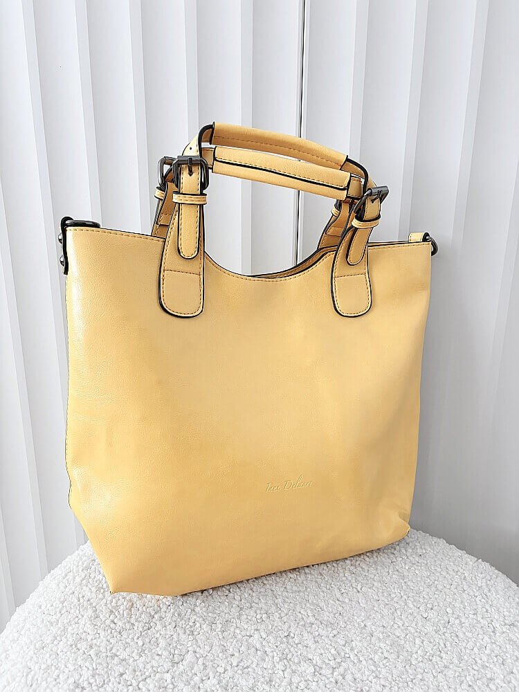Ines Delaure torebka shopper żółta
