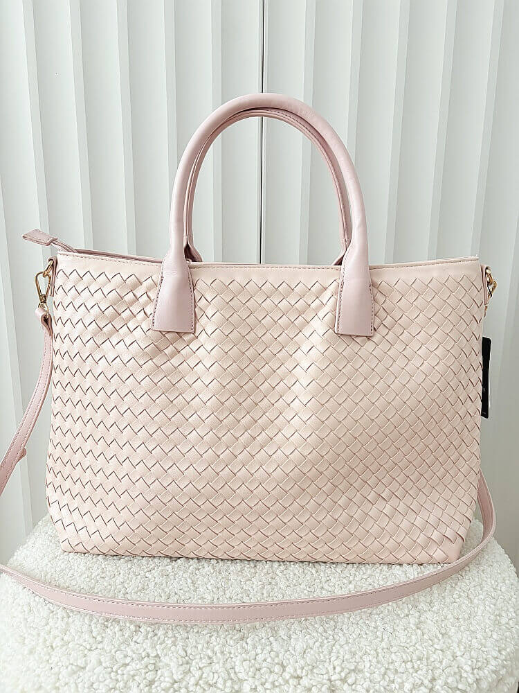 Gallantry torba shopper różowa plecionka