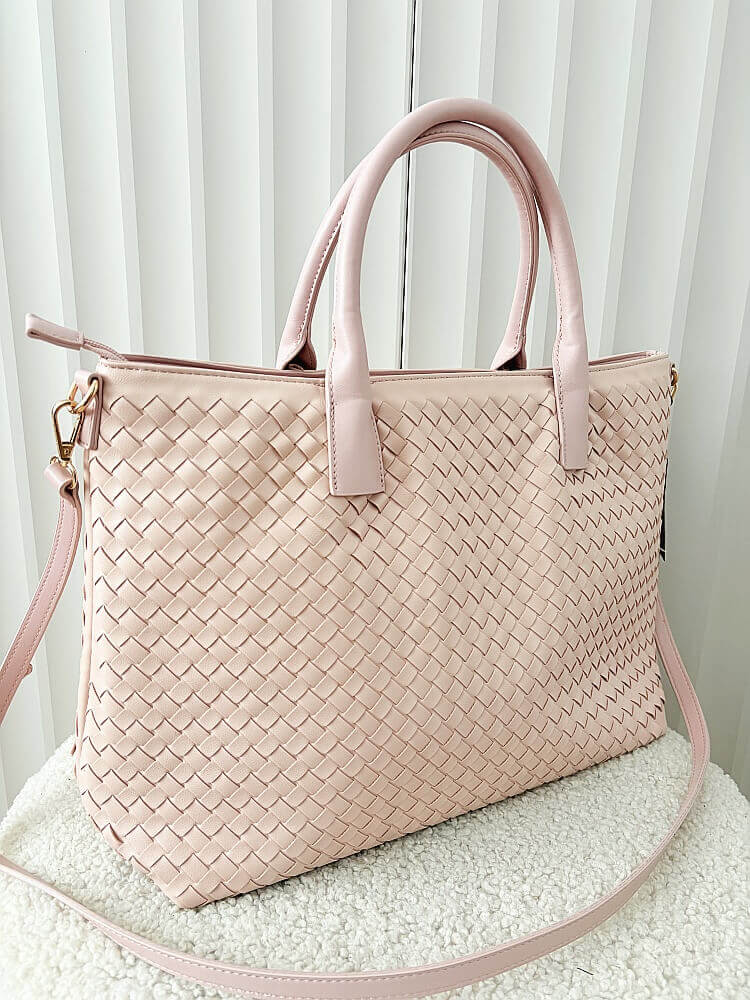 Gallantry torba shopper różowa plecionka