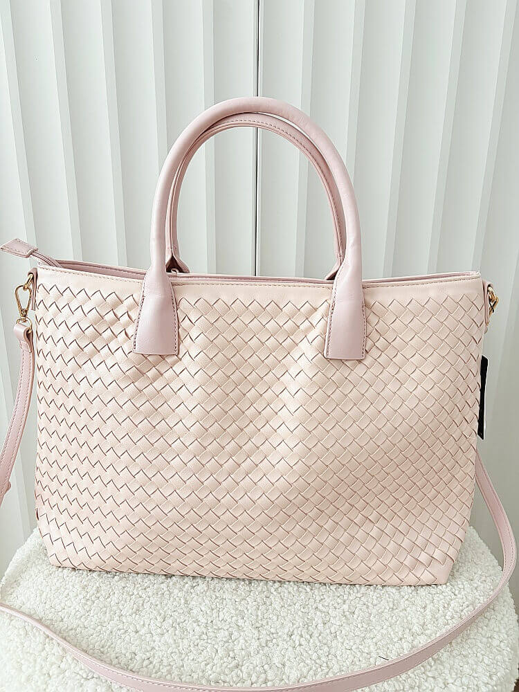 Gallantry torba shopper różowa plecionka