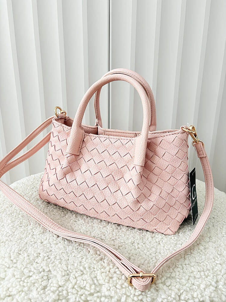 Gallantry torebka mini shopper różowa plecionka