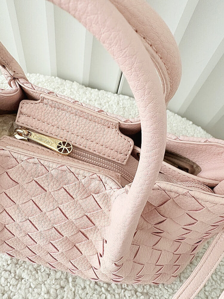 Gallantry torebka mini shopper różowa plecionka