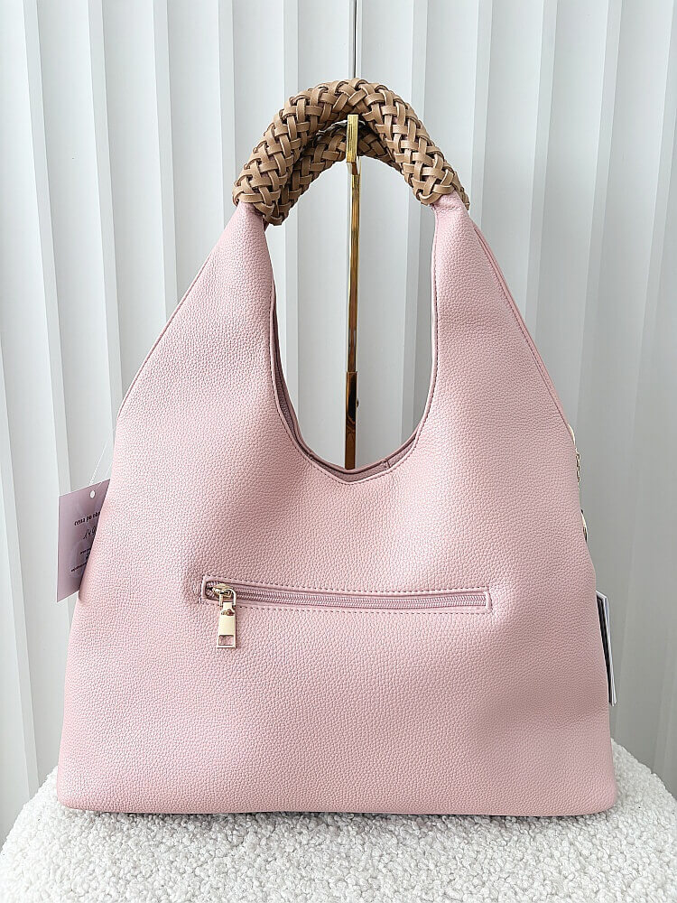 Alex Max torba shopper różowa na ramię geometryczna 