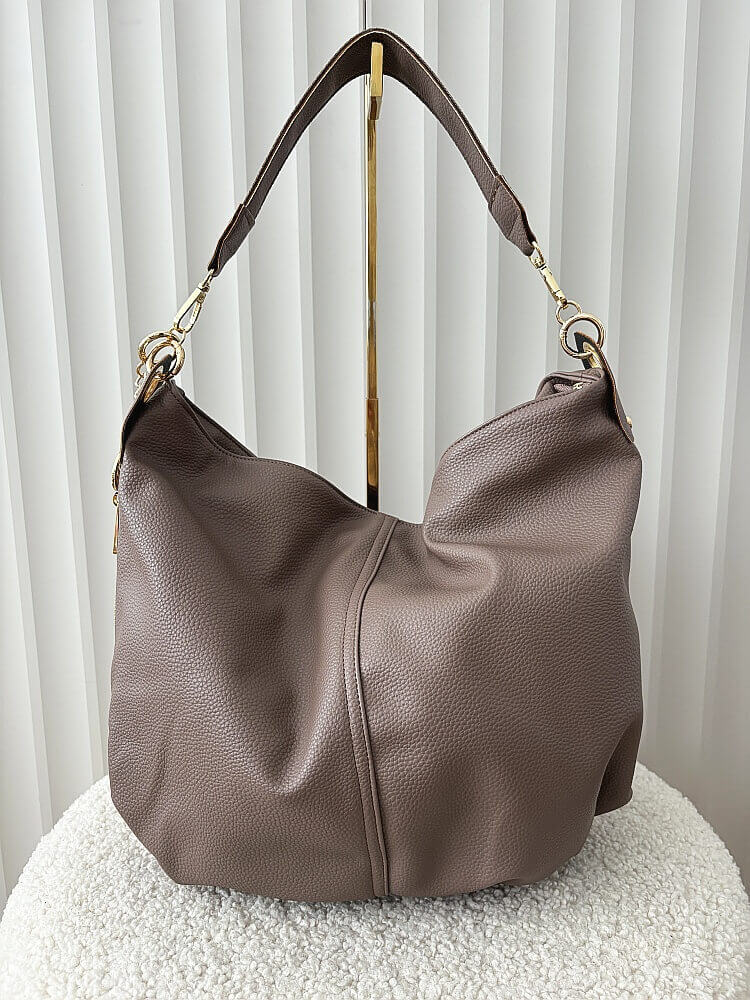 Laura Biaggi torebka shopper na ramię taupe