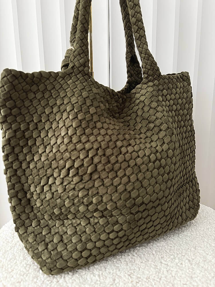 Torebka shopper zielona plecionka ekozamsz