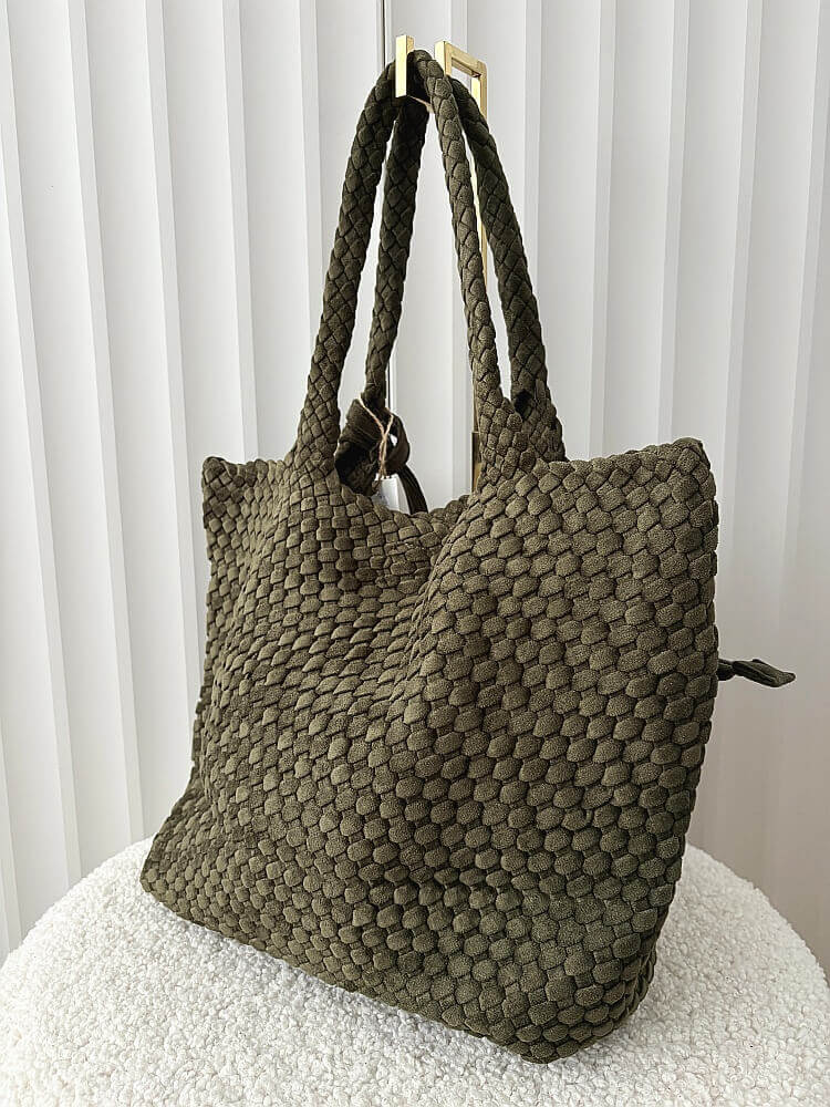 Torebka shopper zielona plecionka ekozamsz